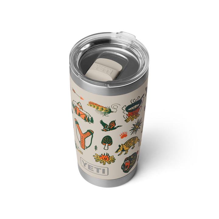 Yeti Rambler 20oz Tumbler - Summer Graphic Cape Taupe