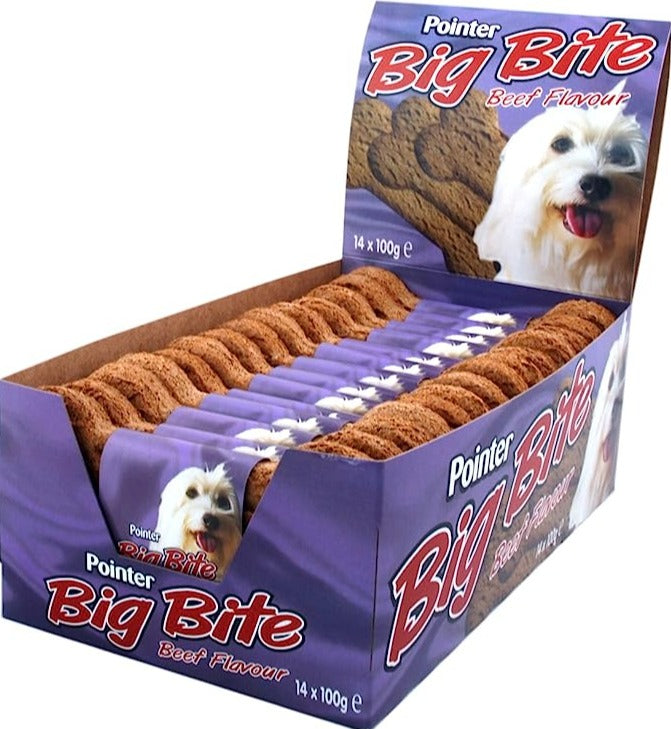 Pointer Big Bites Beef Biscuits Dog Treats