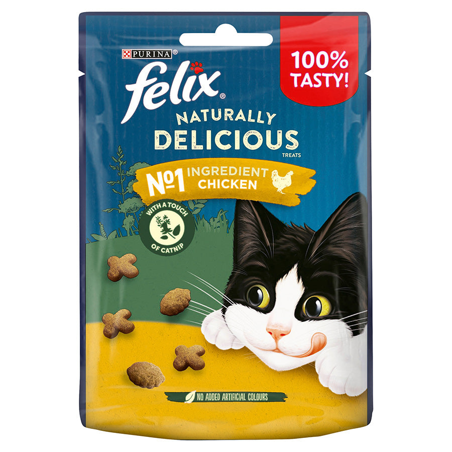 Felix Naturally Delicious Chicken Cat Treats with Catnip