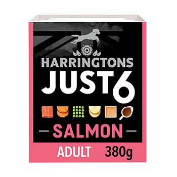 Harringtons Adult Dog Just 6 Wet Rich in Salmon