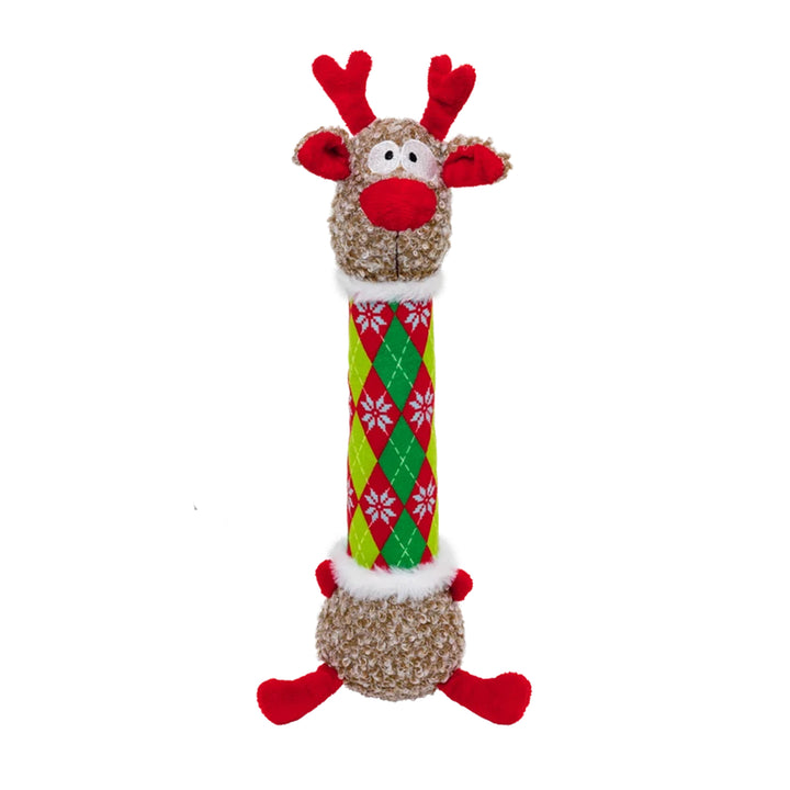 KONG Holiday Shakers Luvs Argyle Reindeer