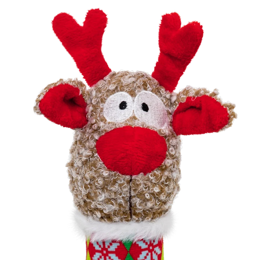 KONG Holiday Shakers Luvs Argyle Reindeer