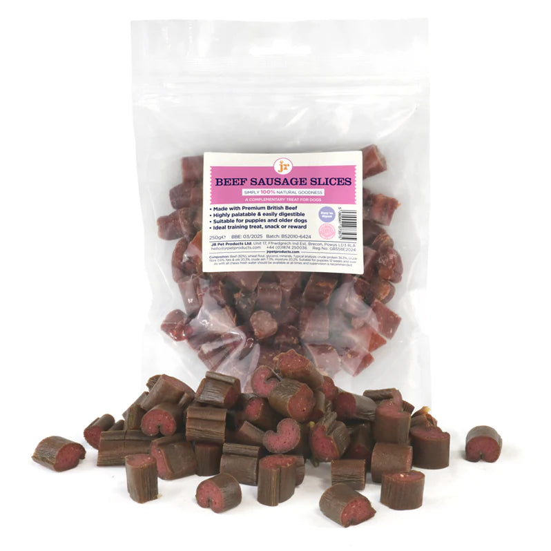 JR Pet Products Beef Sausage Slices