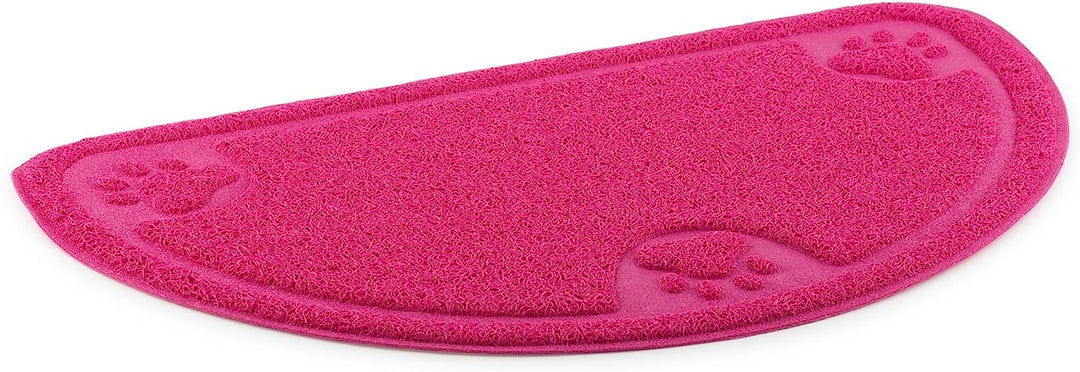 The Ancol D-Shape Feeding Mat in Pink#Pink