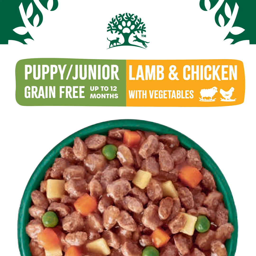 James Wellbeloved Puppy Grain Free Pouches with Lamb & Chicken