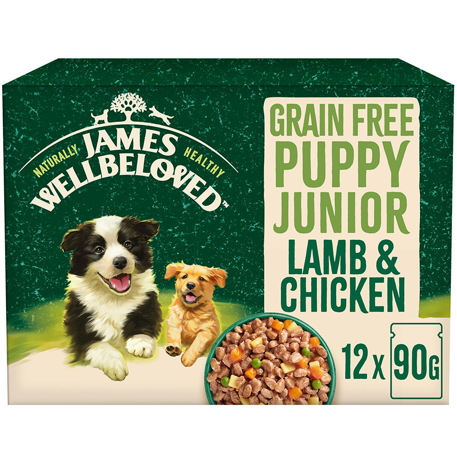 James Wellbeloved Puppy Lamb & Chicken Grain Free Wet Dog Food Pouches
