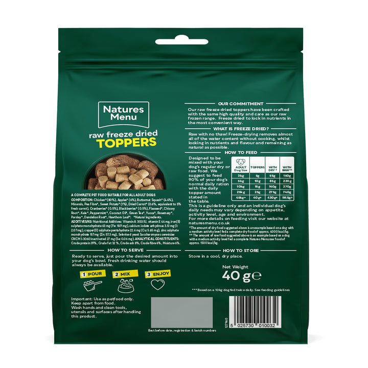 Natures Menu Freeze Dried Toppers Chicken 40g