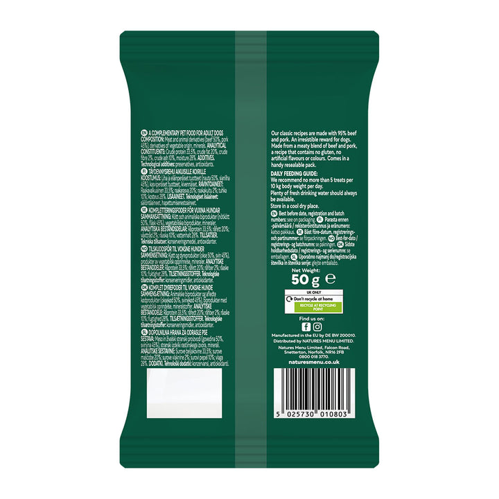 Natures Menu Meaty Treats Beef & Pork 50g