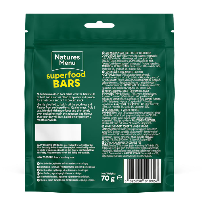 Natures Menu Superfood Bars Beef