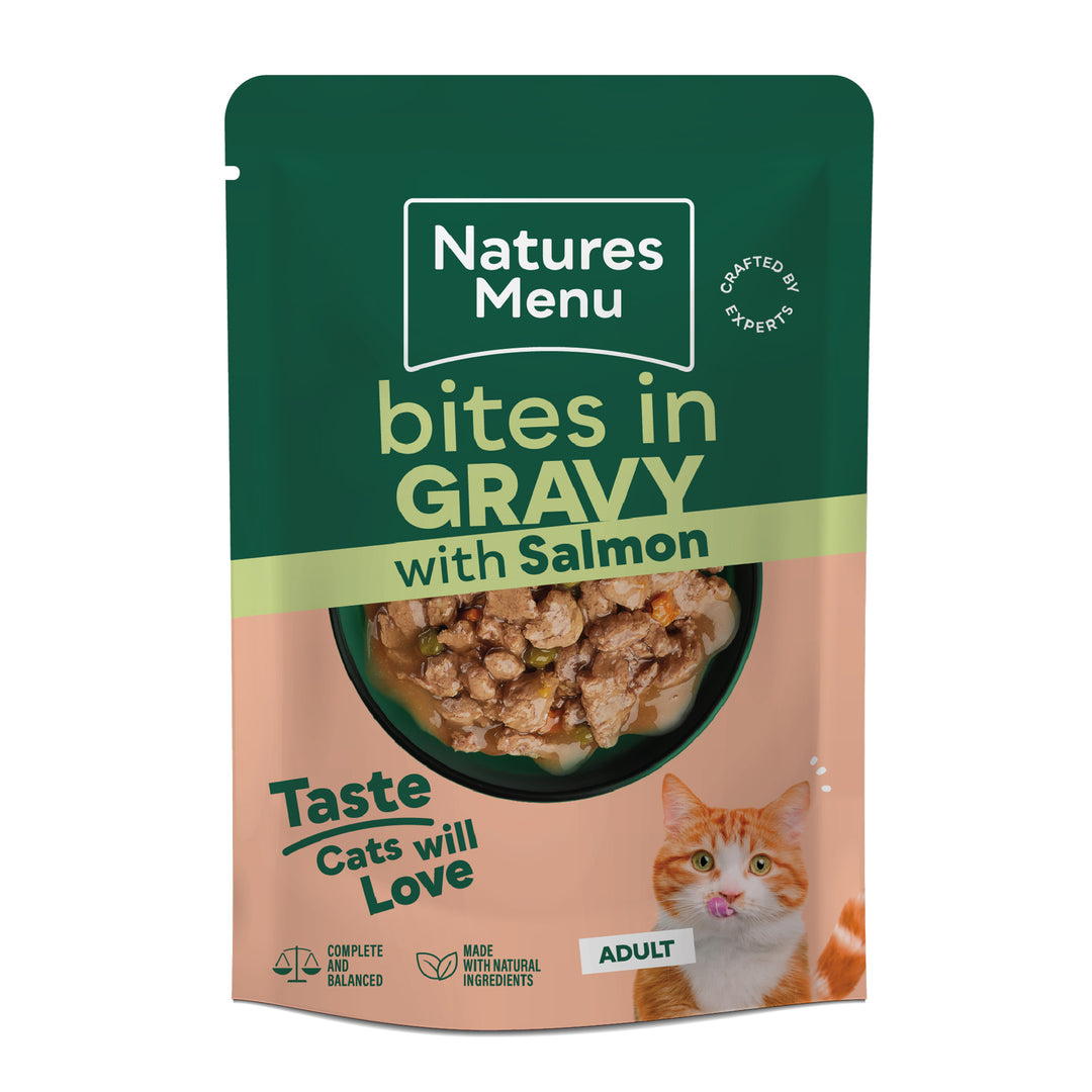 Natures Menu Cat Bites in Gravy Salmon