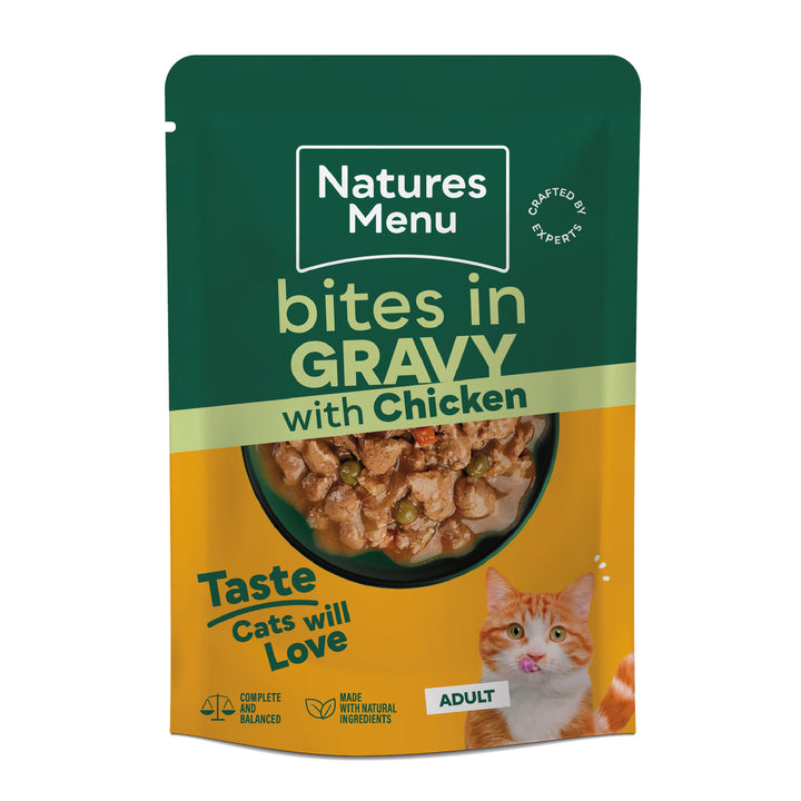 Natures Menu Cat Bites in Gravy Chicken