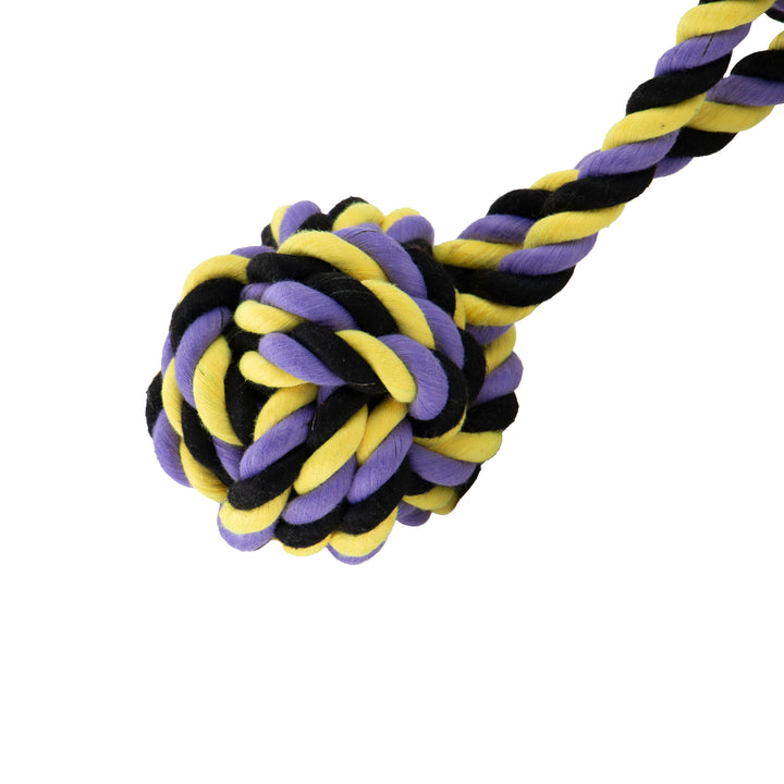 Ancol Playtime Tricoloured Jumbo Rope Ball Tug