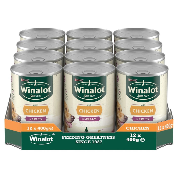 Winalot Classic Chicken Chunks in Jelly (12x400g Tins)