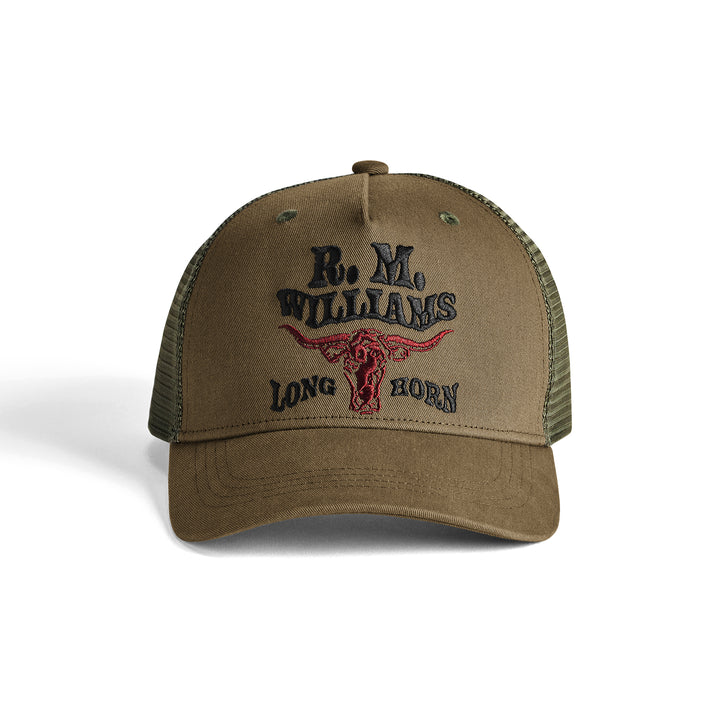 R M Williams Mens RMW Longhorn Trucker Cap