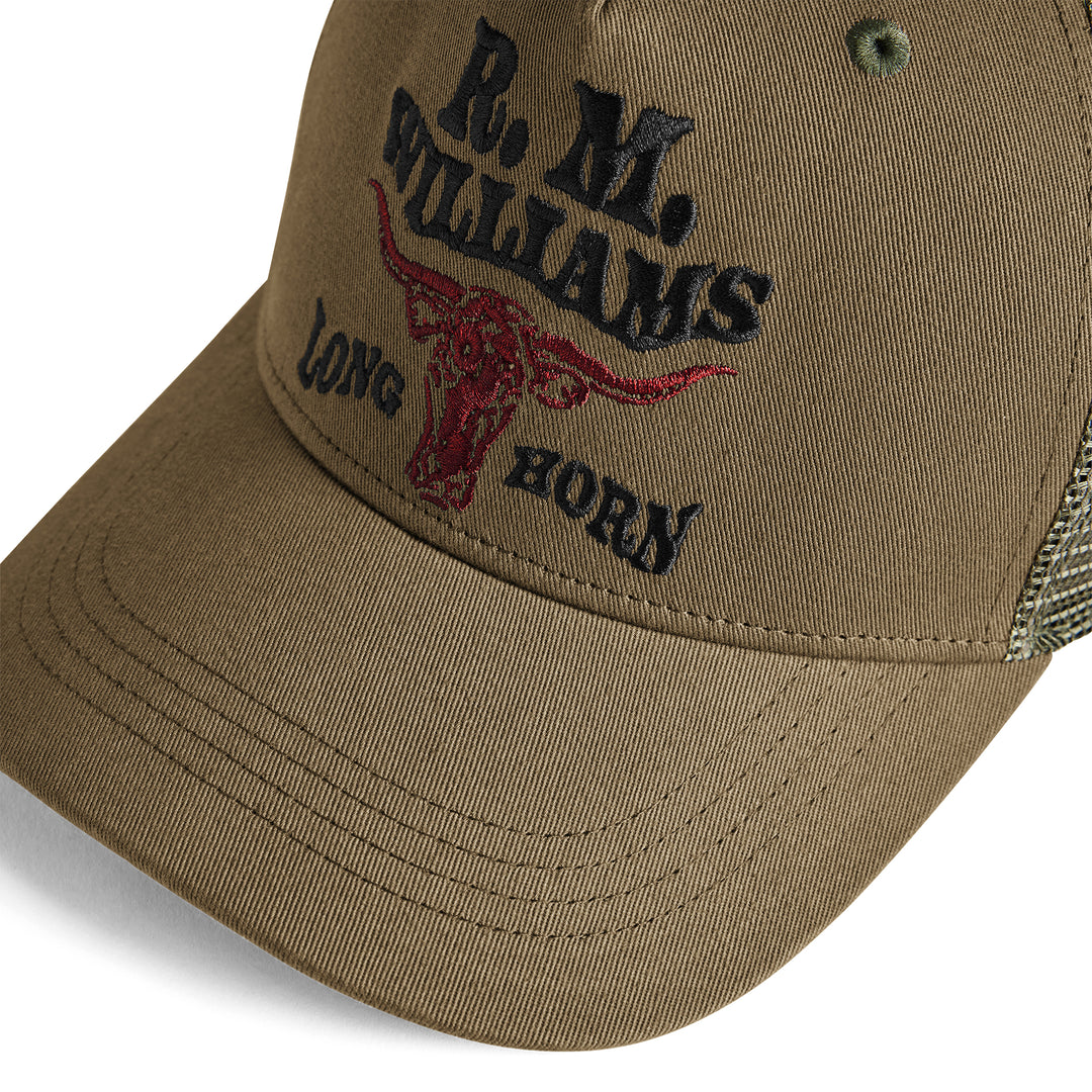 R M Williams Mens RMW Longhorn Trucker Cap