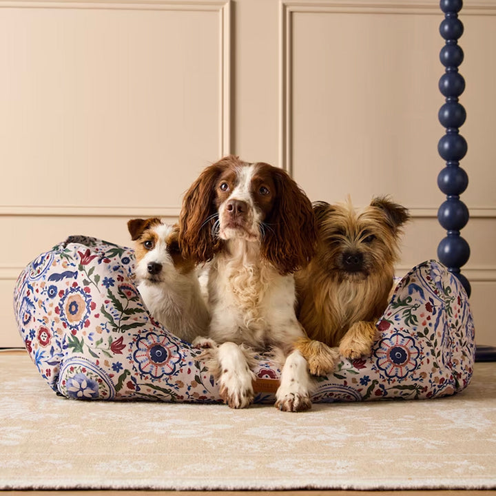 Joules Festival Floral Box Dog Bed