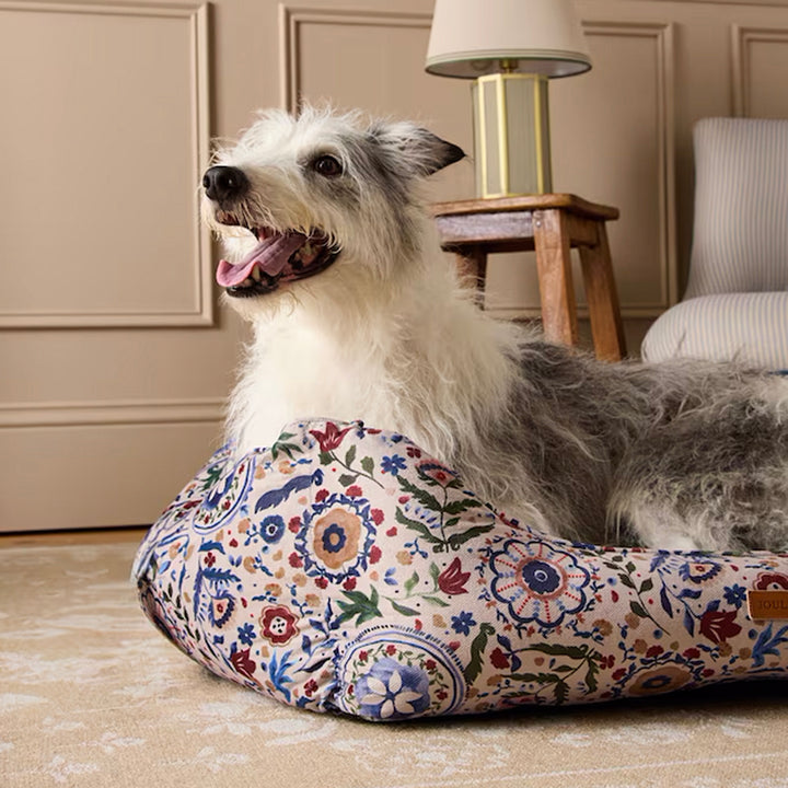 Joules Festival Floral Box Dog Bed