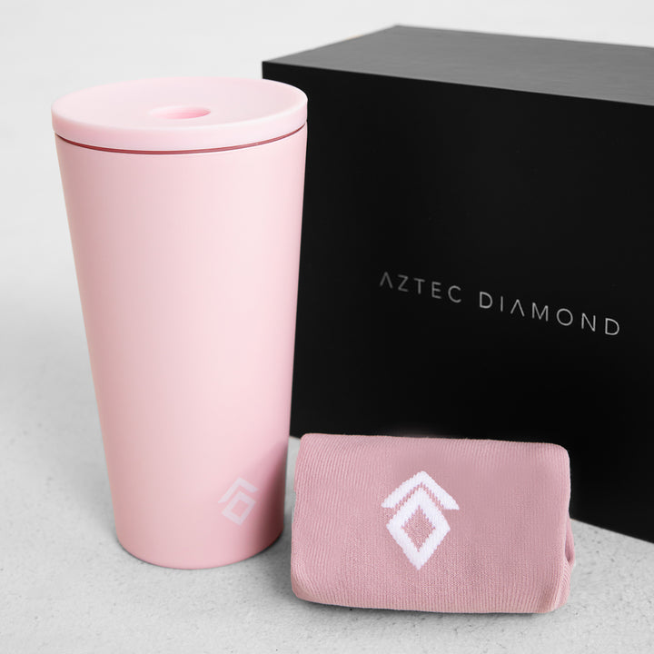 Aztec Diamond Ladies Travel Mug and Socks Gift Box