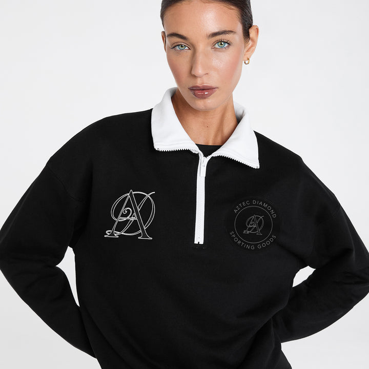 Aztec Diamond Ladies Sporting Goods Zip Polo