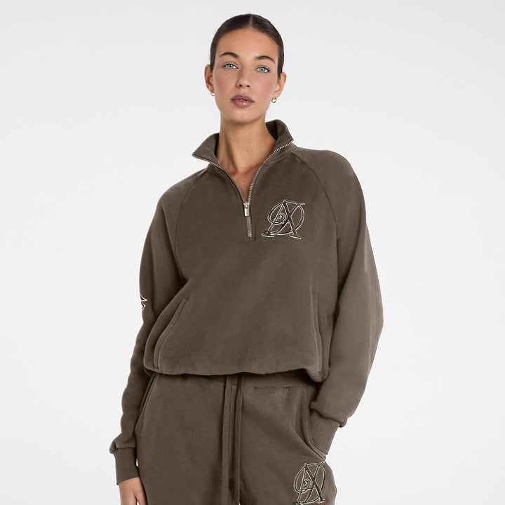 Aztec Diamond Ladies Sporting Goods Half Zip Sweater