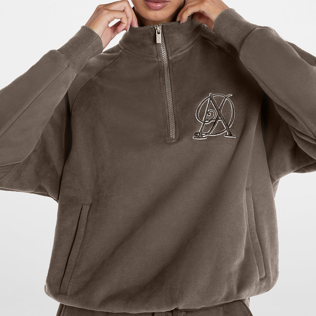Aztec Diamond Ladies Sporting Goods Half Zip Sweater