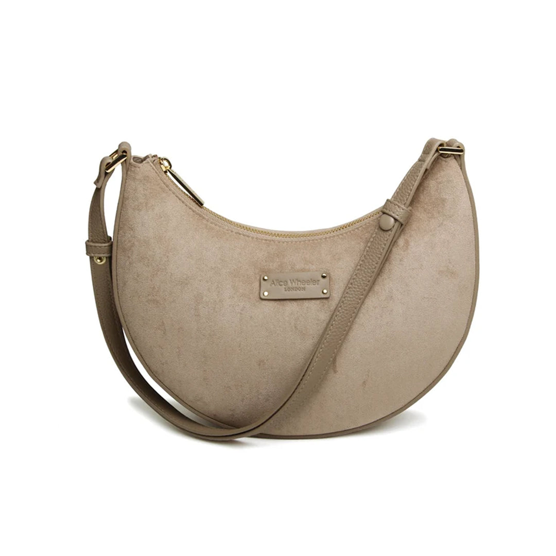 Alice Wheeler Kensington Suede Shoulder Cross Body Bag