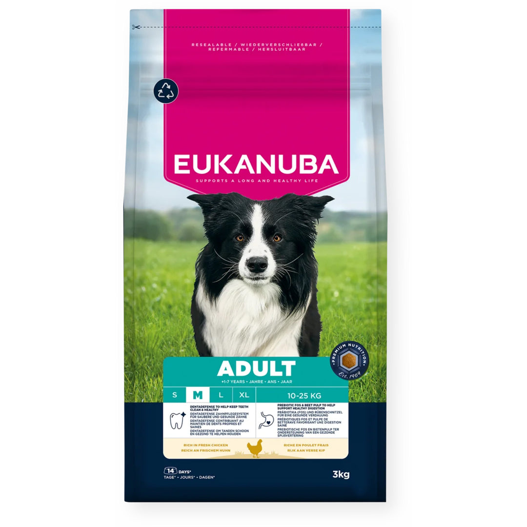 Eukanuba Adult Medium Breed Dog Food with Chicken#3kg
