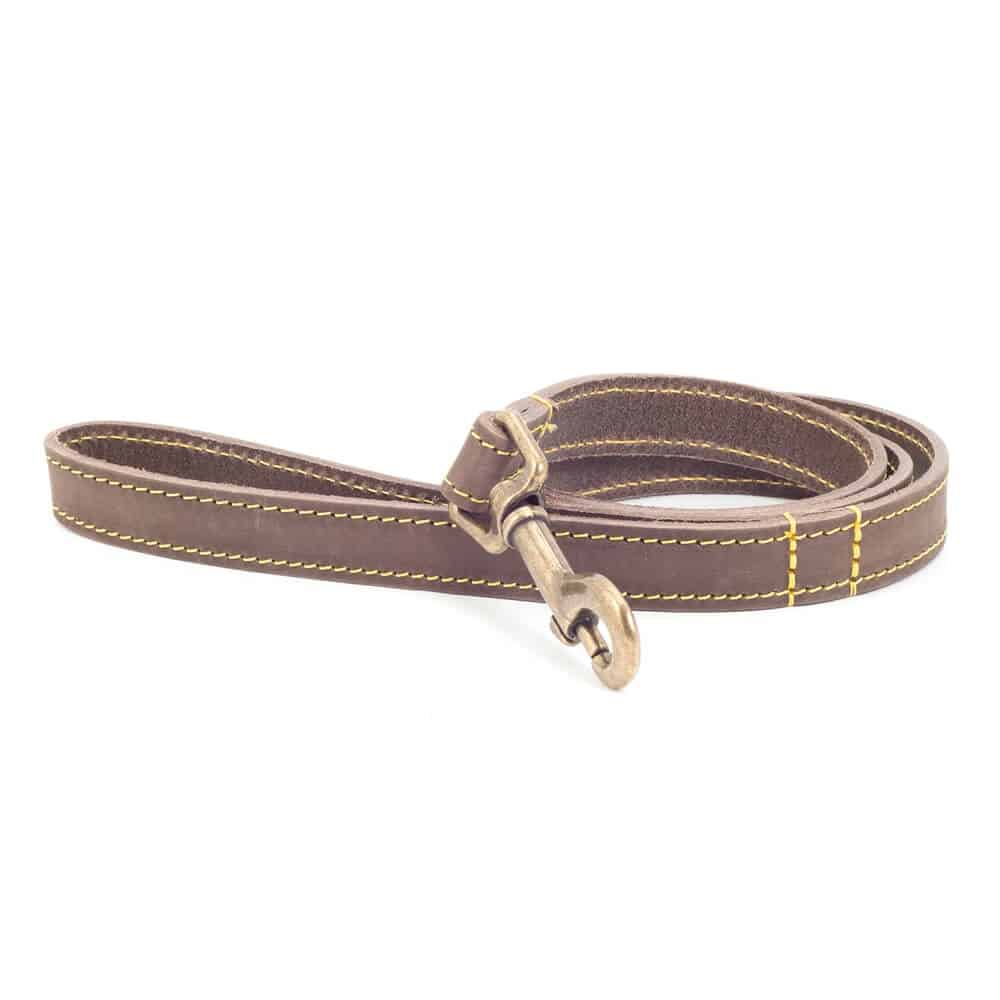 Ancol Timberwolf Leather Lead#Light Brown