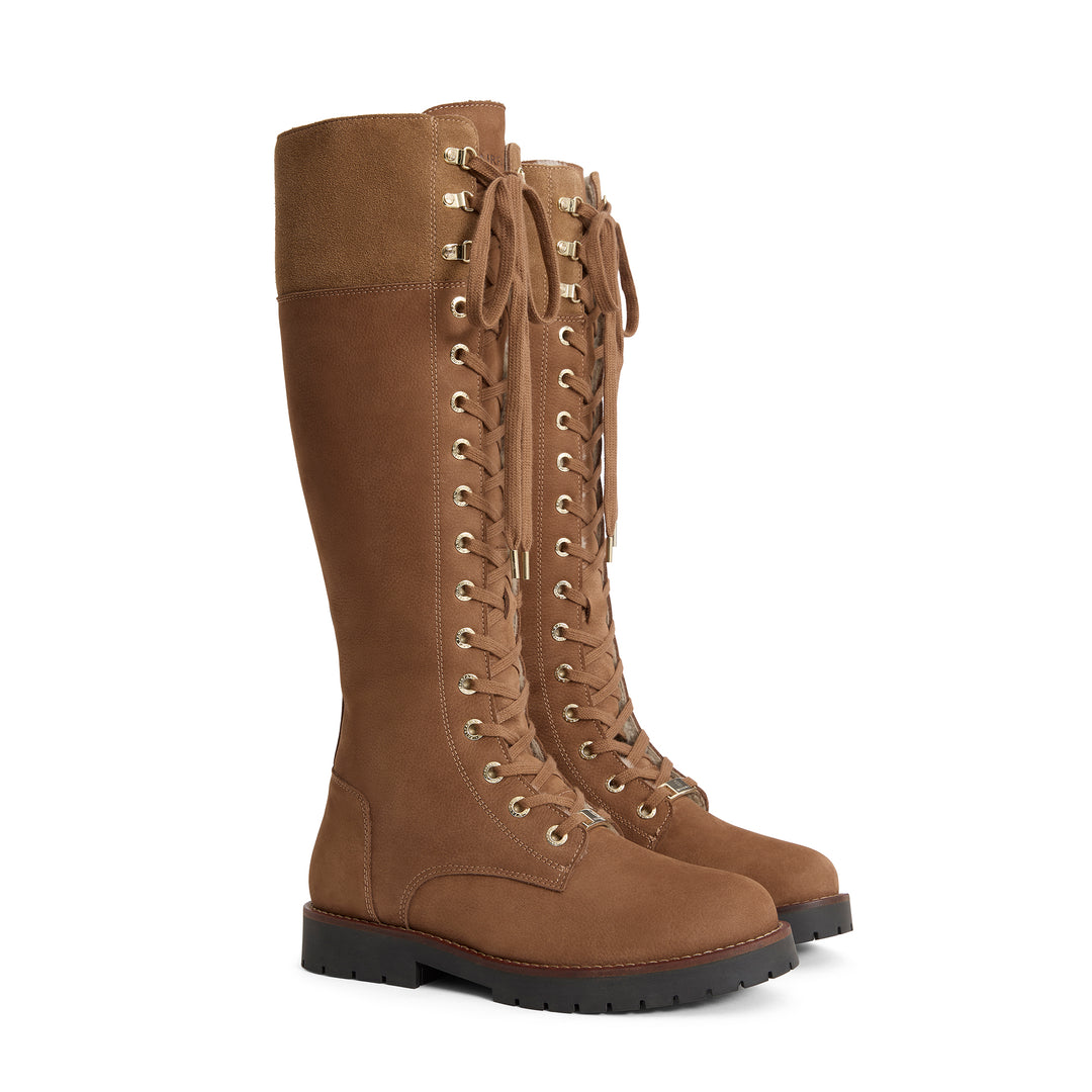Fairfax & Favor Ladies Knee High Shearling Lined Anglesey Boot