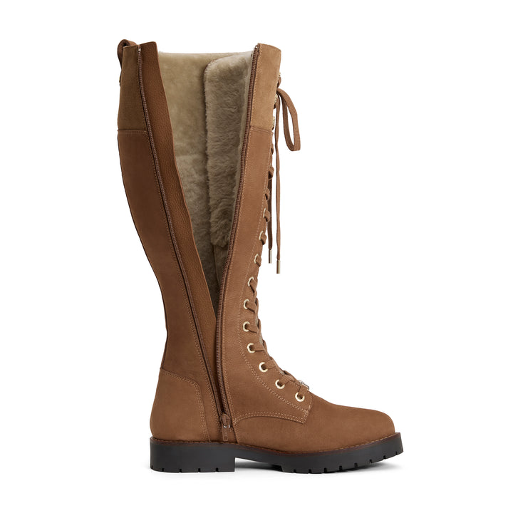 Fairfax & Favor Ladies Knee High Shearling Lined Anglesey Boot