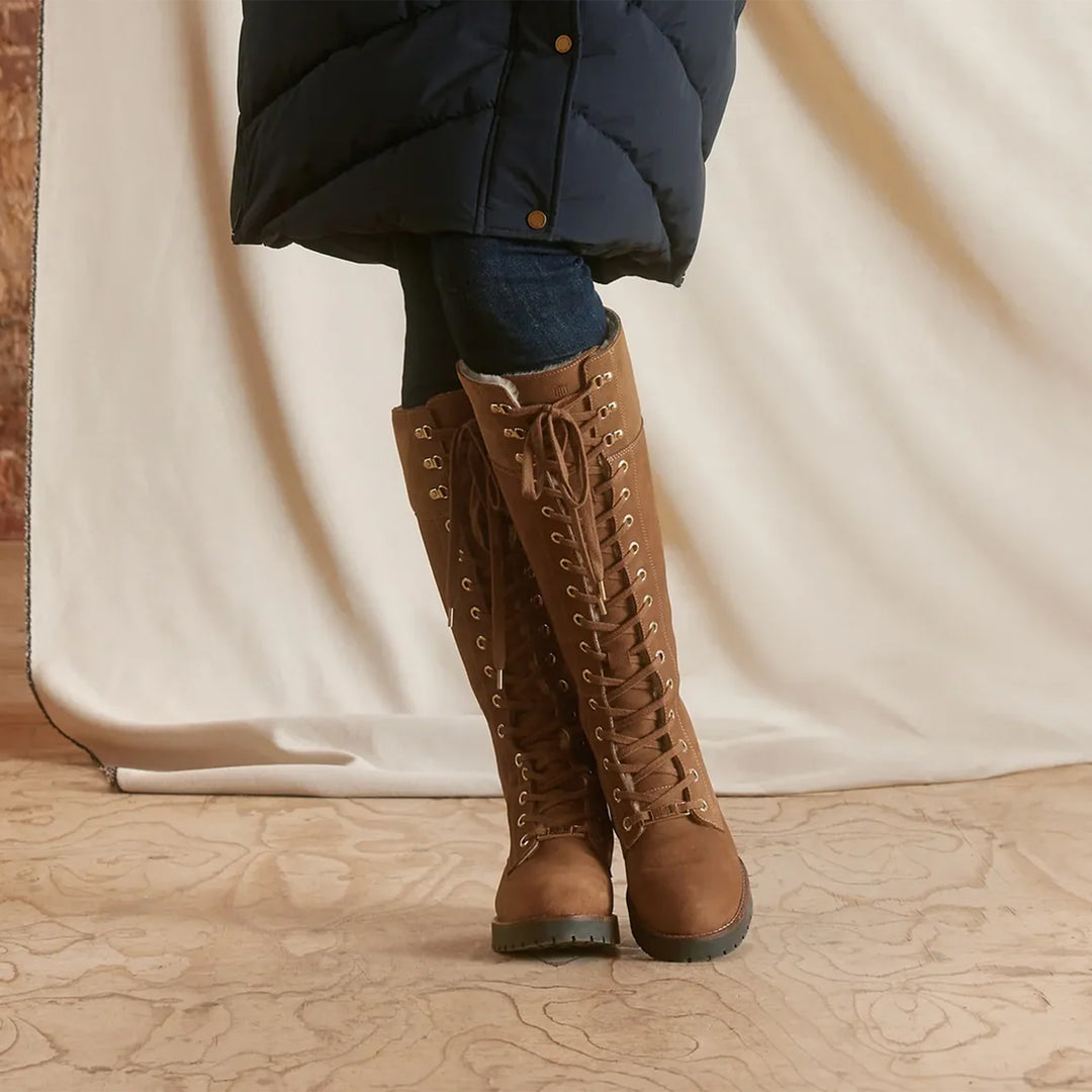 Fairfax & Favor Ladies Knee High Shearling Lined Anglesey Boot