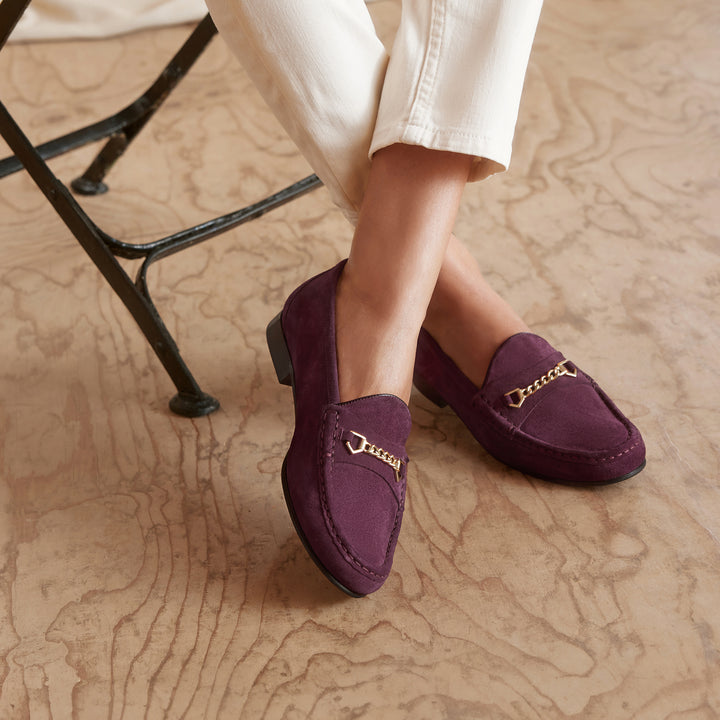 Fairfax & Favor Ladies Stockist Exclusive Elderberry Suede Apsley