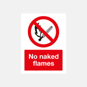 Raymac No Naked Flames Sign