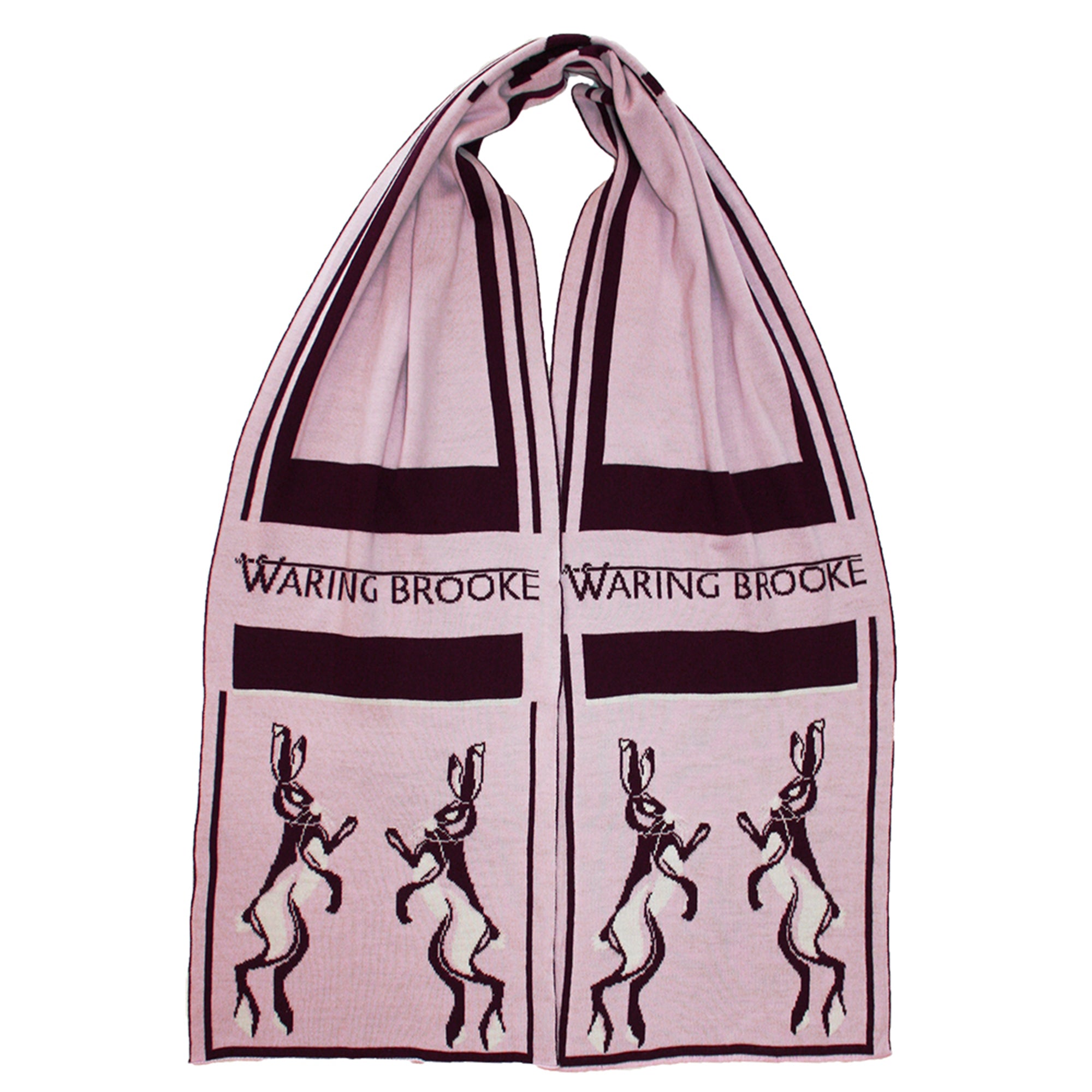 Waring Brooke Ladies Boxing Hare Scarf - Pink | Millbry Hill