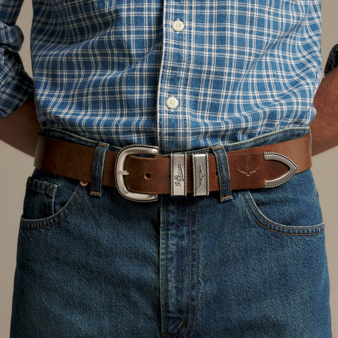 R M Williams Mens Rope Drover Belt