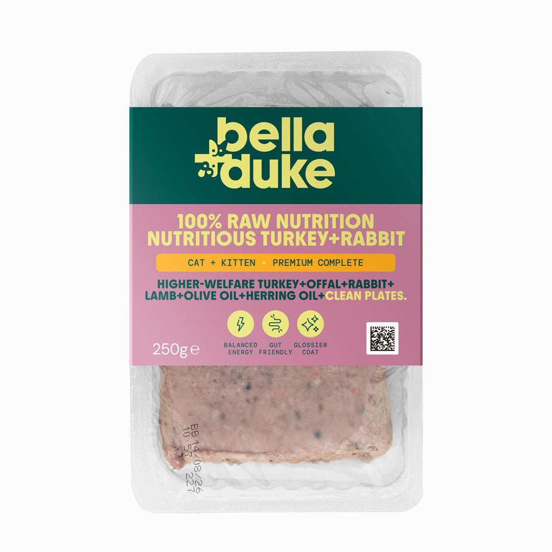 Bella & Duke Nutritious Turkey, Rabbit & Lamb Raw Cat Food