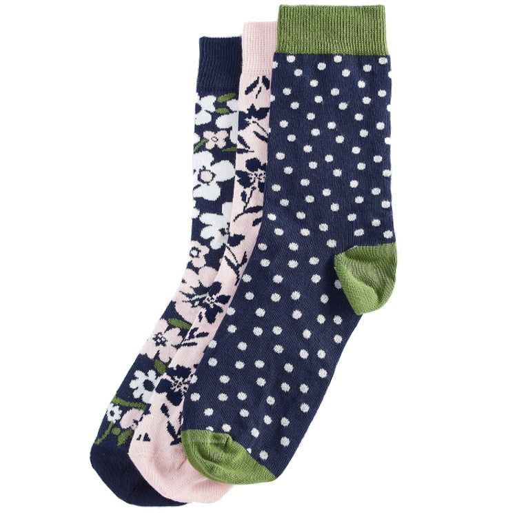 Barbour Ladies Floral Print Sock Gift Set