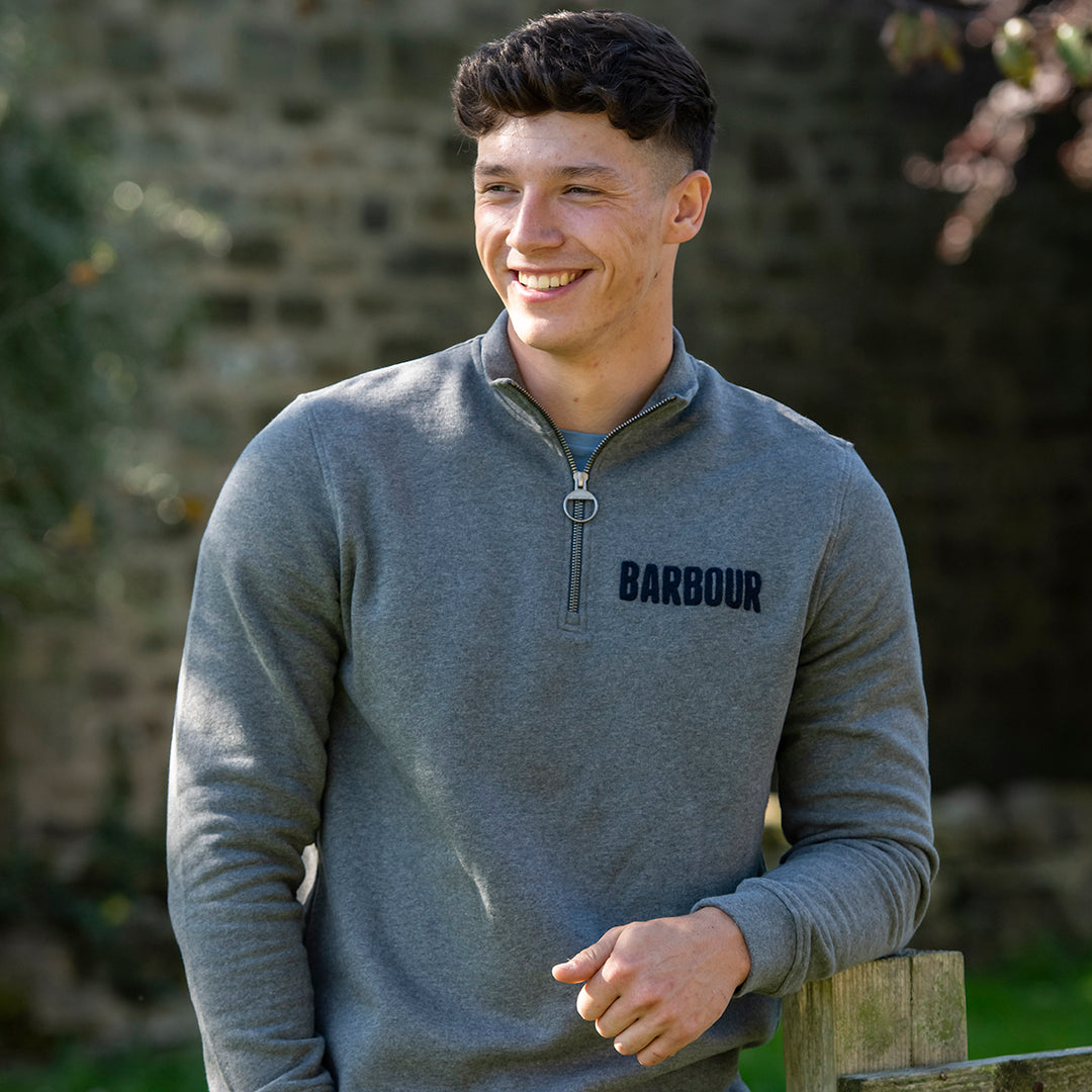 Barbour Mens Cotes Half Zip Sweatshirt