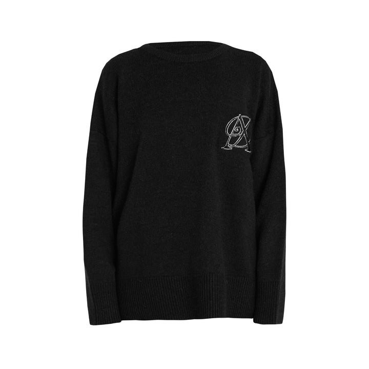 Aztec Diamond Ladies Knitted Crew Sweater