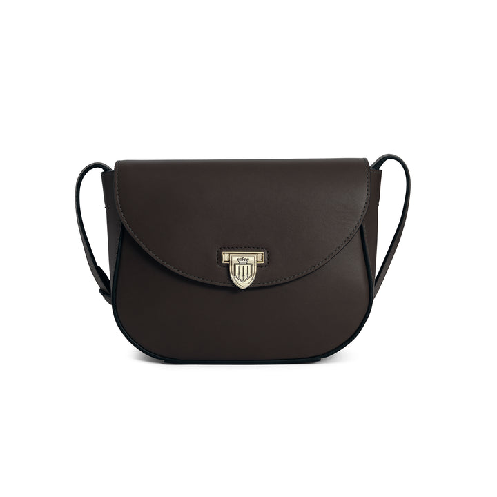Fairfax & Favor Ladies Mahogany Leather Mini Blenheim Handbag
