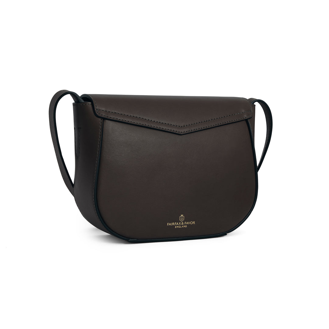 Fairfax & Favor Ladies Mahogany Leather Mini Blenheim Handbag