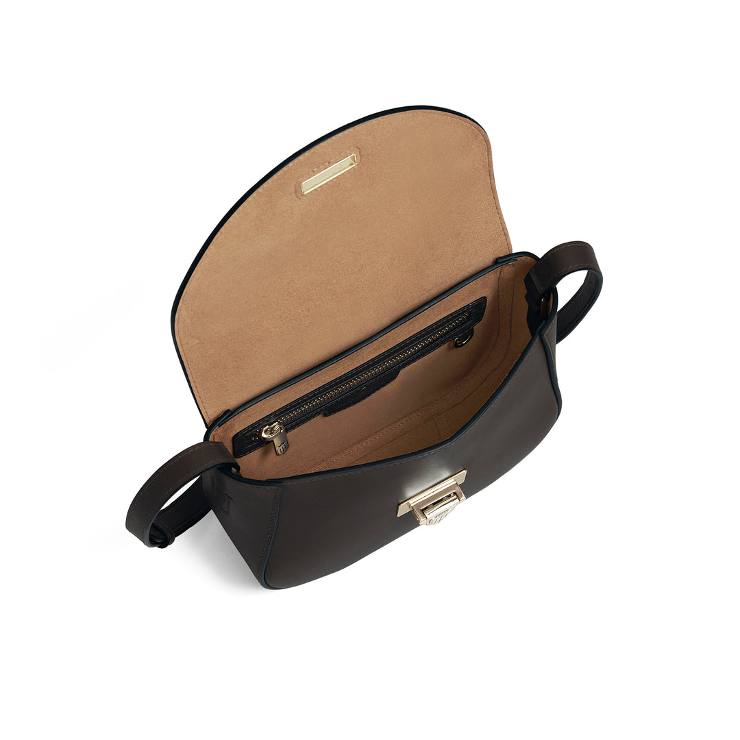 Fairfax & Favor Ladies Mahogany Leather Mini Blenheim Handbag