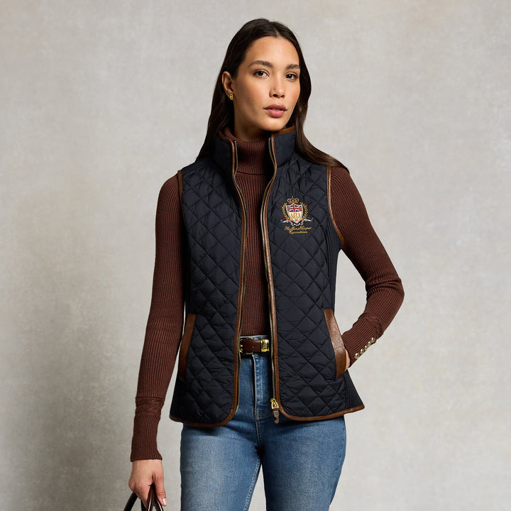 Holland Cooper Ladies Boughton Diamond Quilt Gilet