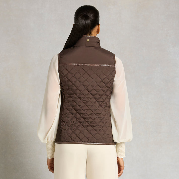 Holland Cooper Ladies Boughton Diamond Quilt Gilet