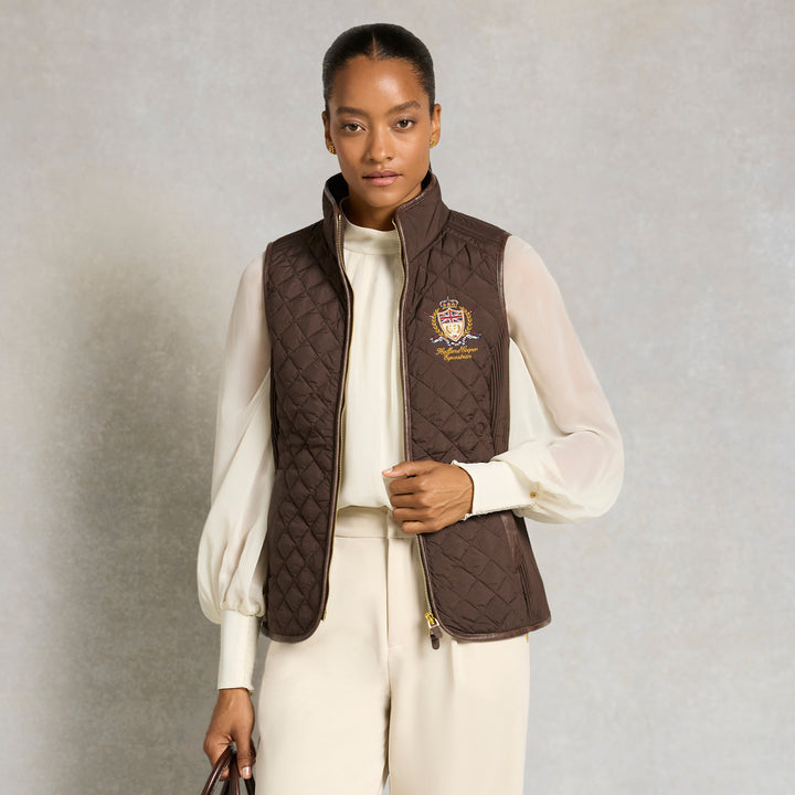 Holland Cooper Ladies Boughton Diamond Quilt Gilet
