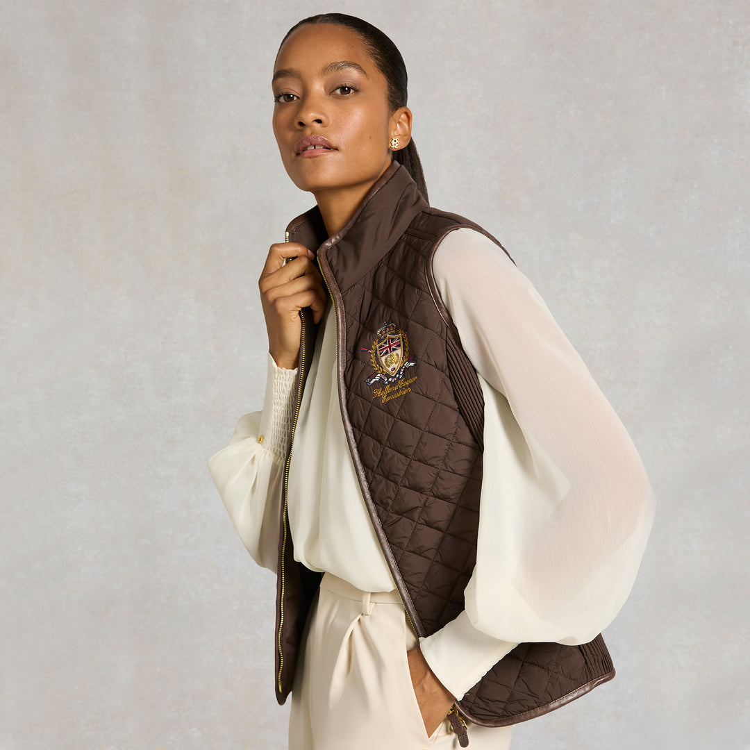 Holland Cooper Ladies Boughton Diamond Quilt Gilet