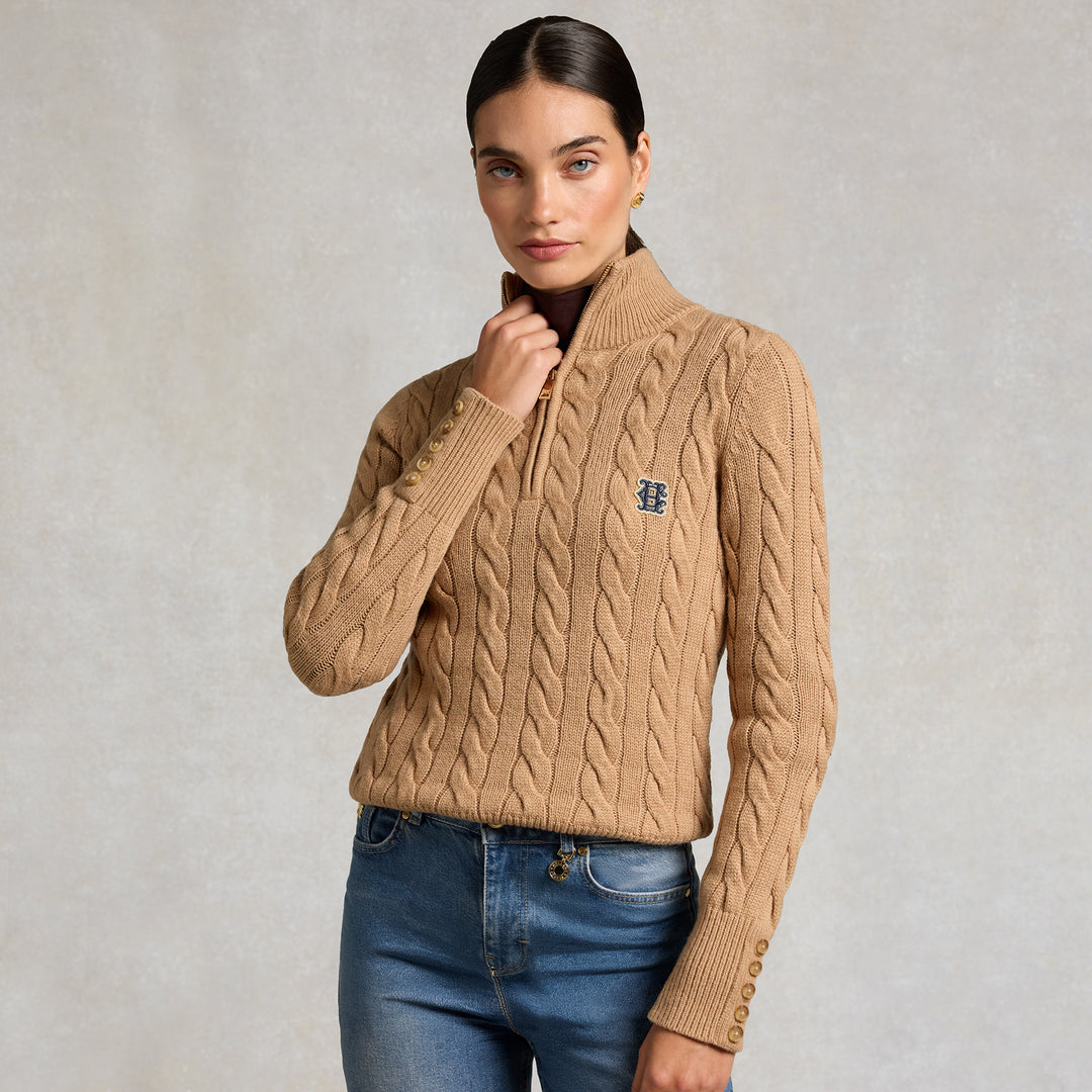 Holland Cooper Ladies Bourton Quarter Zip Knit