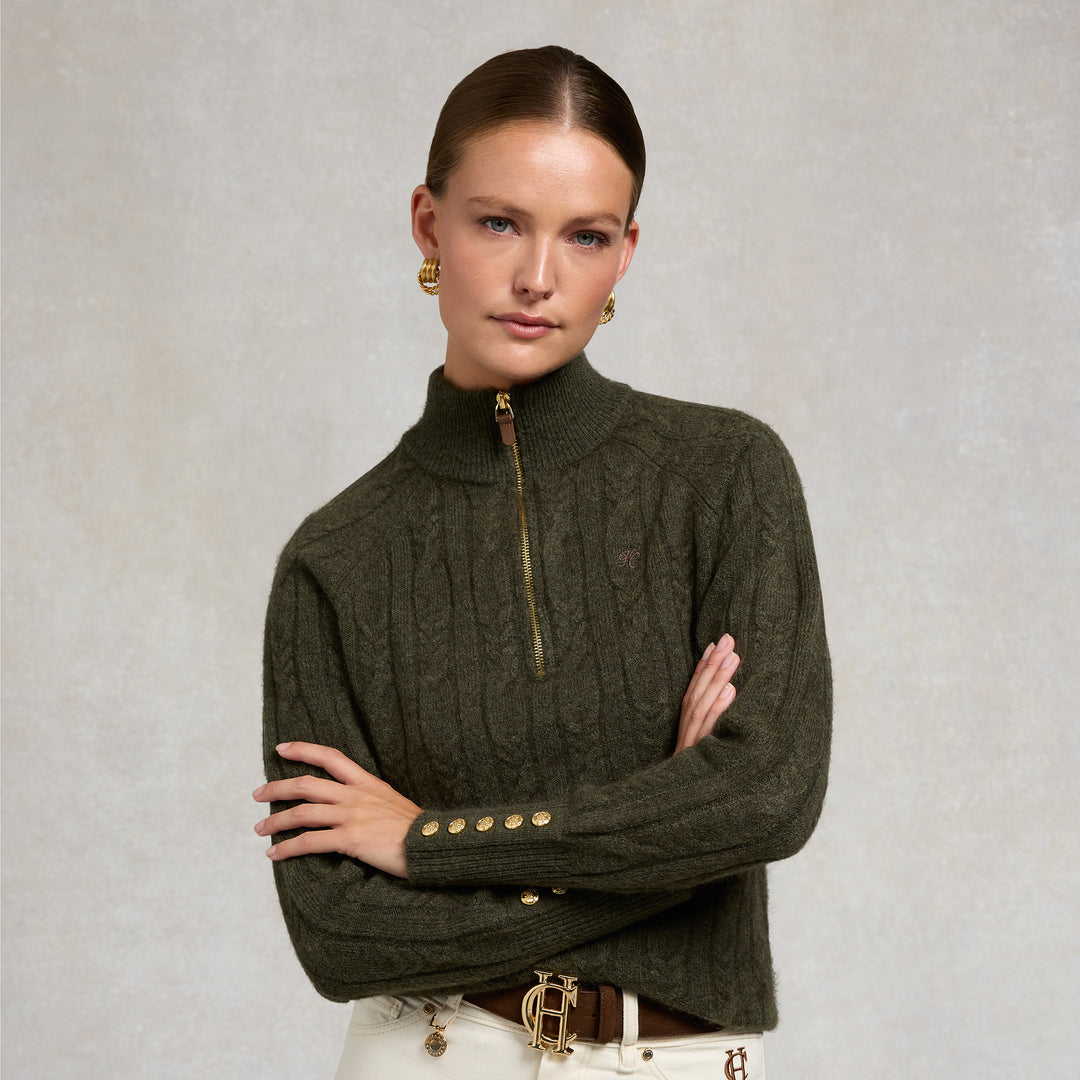 Holland Cooper Ladies Bridget Quarter Zip Knit