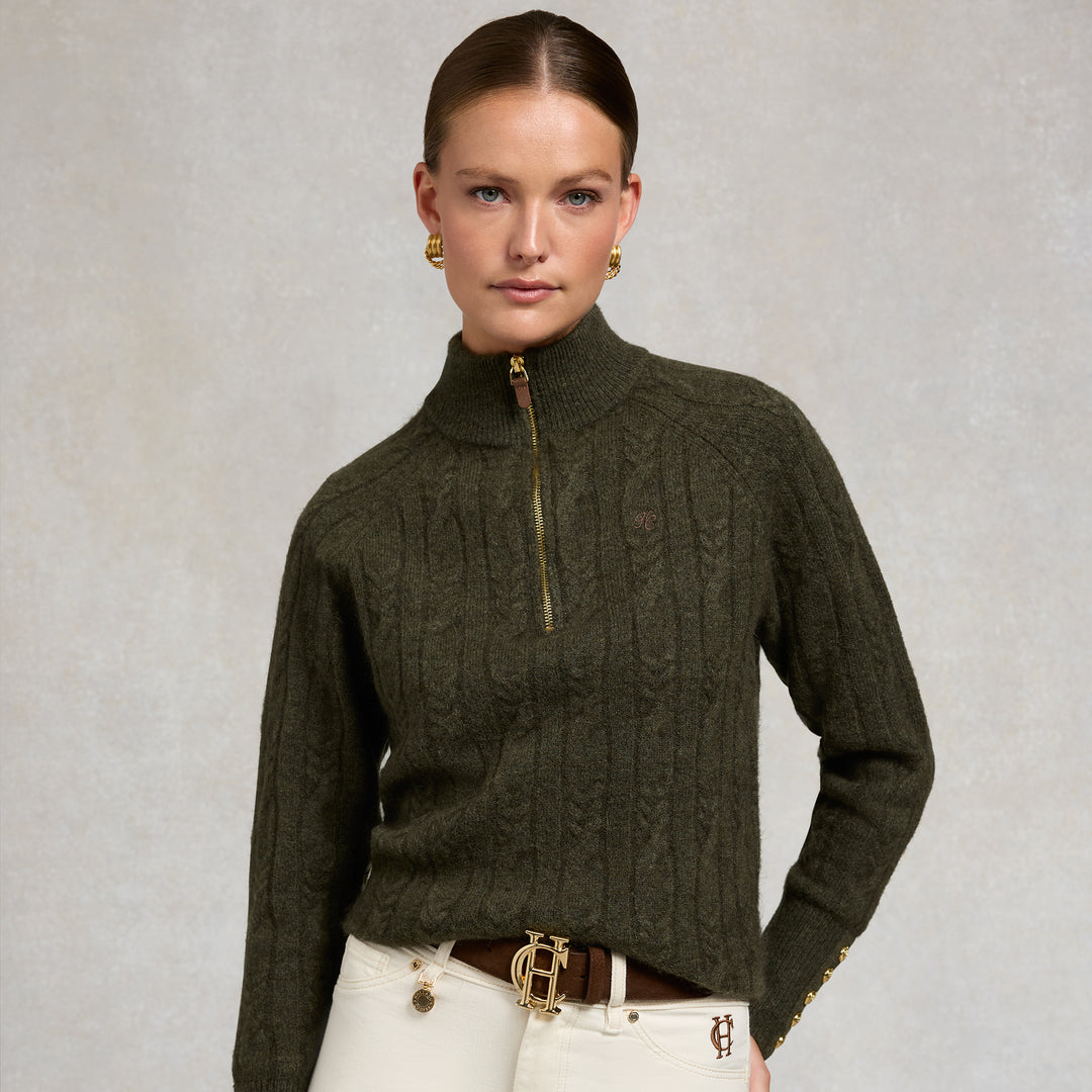Holland Cooper Ladies Bridget Quarter Zip Knit