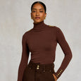 Holland Cooper Ladies Buttoned Knit Roll Neck